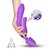Potrójny wibrator Magic Wand silikonowy stymulator - wtyczka analna, króliczek, G-Spot - magnetyczne ładowanie USB